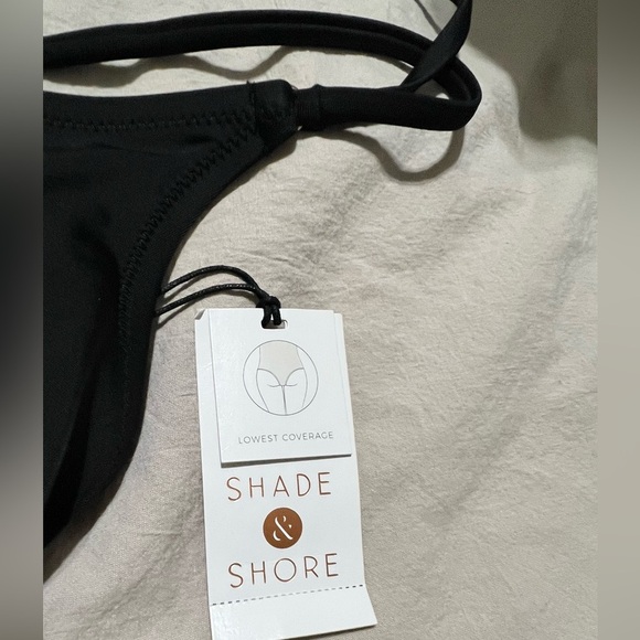 NWT Shade & Shore Women's 1pc Swimsuit tie back adjustable-medium - Picture 4 of 13